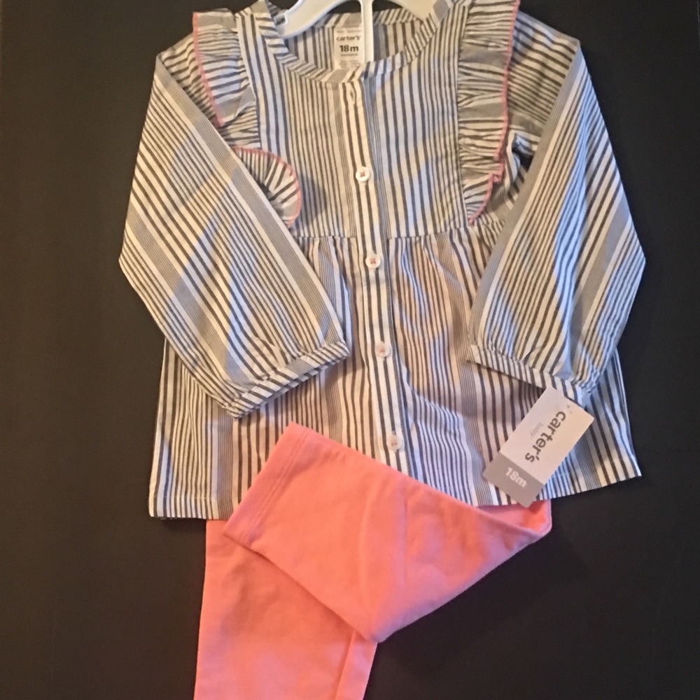 Carter’s 2PC 18mon Ruffle Shoulder Pant Set